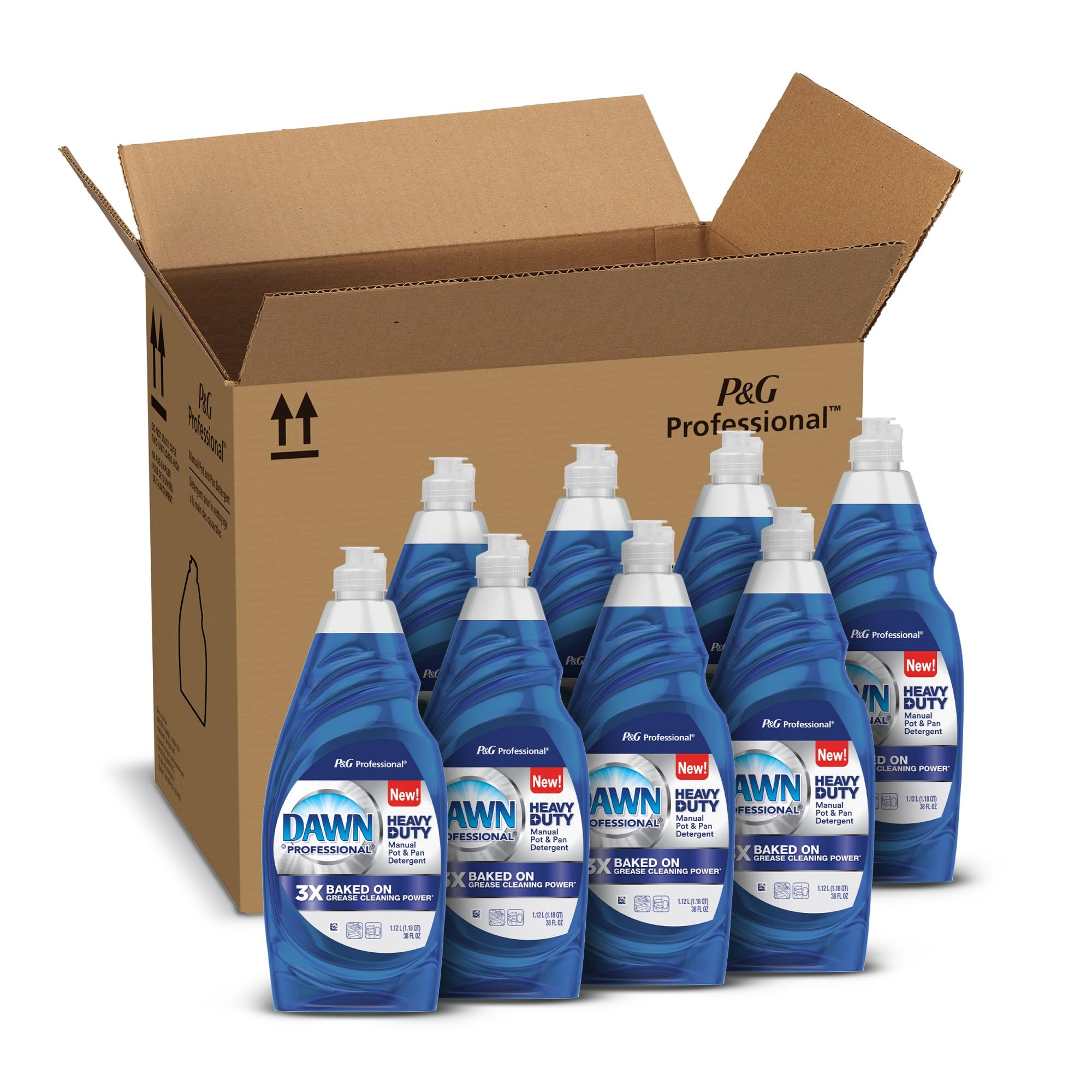 Dawn PRO Heavy Duty Manual Pot & Pan Detergent, Dish Soap (32 oz, 8 pack)
