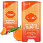 Lume Whole Body Deodorant - Solid Stick - 2.6 oz, 2 pk (Clean Tangerine)
