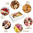 Moretoes 40pcs 14x10x4in Quarter Sheet Cake Boxes, Bakery Boxes with Window