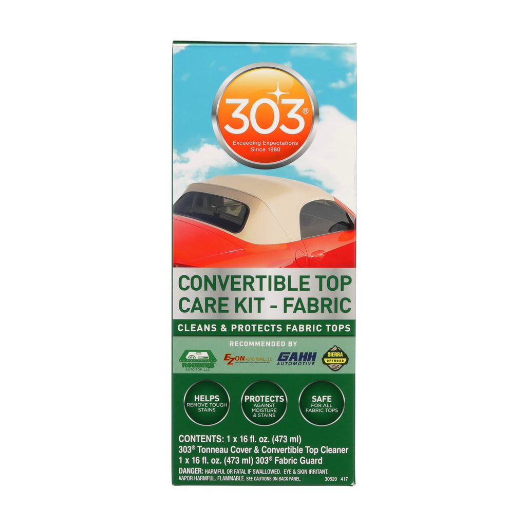 303 Products (30520) Convertible Top Cleaning and Care Kit with Cleaner and Fabric Guard Helps Maintain Water Repellency, Protects Fabric Convertible Tops and Tonneau Covers, 32 fl oz