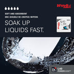 Wypall PowerClean L40 Extra Absorbent Towels, 18 Packs x 56 Sheets (05701)