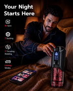 EINSEO Sex Toys for Men Penis Pump - AI Sync Waterproof Male Masturbator Stroker with 7 Sucking Thrusting Rotating & 7 Licking Modes, Adult Toys Pocket Pussy Mens Sex Toy Blowjob Sex Machine Bath Item