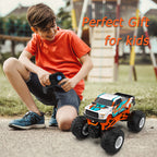 Kidcia Remote Control Car, 1:16 Scale RC Monster Truck for Boys, 2.4 GHz All Terrain RC Cars for Boys Girls 4-7 8-12, 20 Km/h Off Road RC Truck, Christmas Birthday Gift for Kids and Adult, Orange