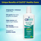 CloSYS Healthy Gums Mouthwash 32 Fl Oz, Antiplaque, Anti-Gingivitis Mouthwash, Non-Burning, Non-Irritating (Pack of 12)