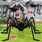 Halloween Giant Spider Decorations Outdoor: 3 Pack Realistic Spiders Props