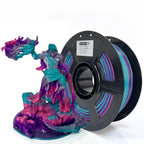 Stronghero3D PETG 3D Printer Filament 1.75 mm,Crimson Rainbow,Multi Color,Purple Turquoise,Accuracy +/- 0.05 mm net Weight 1 kg（2.2lbs