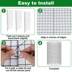winemana 12 Set Plant Protectors Covers from Animals, 36 Pcs 24x12 Inch Metal Wire Garden Cages with Stakes & Ties, Outdoor Protection to Keep Rabbits Chickens Out for Flowers Vegetables (Black)