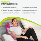 ProsourceFit Acupressure Mat and Pillow Set for Back/Neck Pain Relief and Muscle Relaxation, Pink