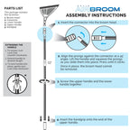 Helio AirBroom 3 Piece Kit All Surface Sweeper and Squeegee for Wet and Dry Cleaning Dust, Dirt, Liquids, Pet Hair, Tile, Hardwood Floors, Carpet, Furniture, Windows, Shower Doors As Seen on TV