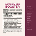 Nature’s Bounty Optimal Solutions Metabolism Booster Supplement, Boosts Fat Metabolism, Promotes Abdominal Fat Loss, With Citrus Extracts and Black Ginger, 60 Capsules