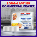 Mr. Clean PRO Magic Eraser Ultra Pro, Bulk Cleaning Sponges for Commercial Grease and Stain Removal, Heavy Duty (26 count)