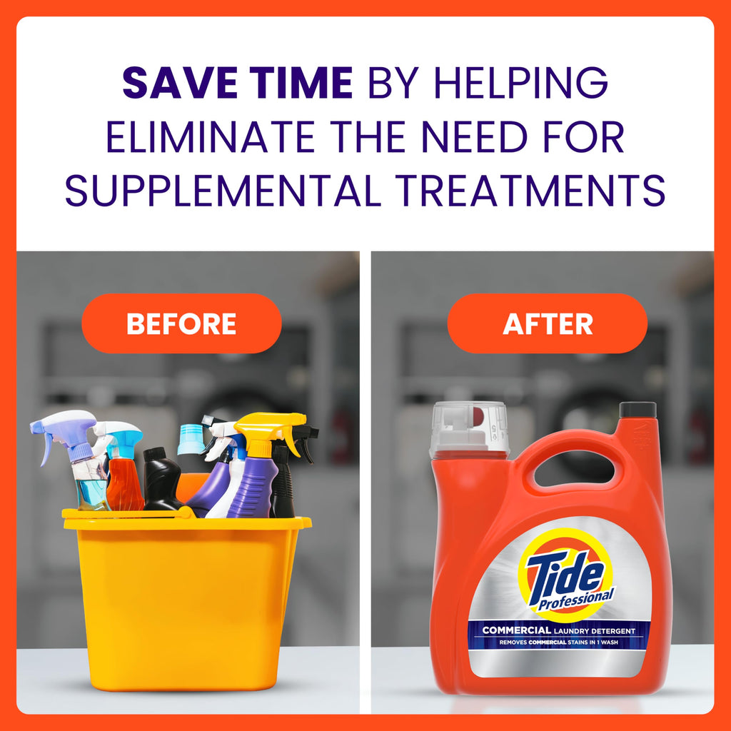Tide PRO Laundry Detergent Liquid for Commercial Stains (170 oz, 4 pack)