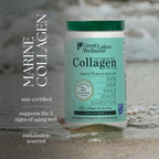 Great Lakes Wellness Sustainable Marine Collagen Peptides - Wild Caught MSC Certified - Unflavored Hydrolyzed Protein Powder - Support for Skin, Hair, Nails, Joints & Digestion - iGen Non-GMO - 8 oz
