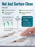 Quartz Stain Off – Quartz Countertop Stain Remover Cream & Deep Cleaner | Removes Coffee, Water, Grease & Food Stains | Non-Abrasive, Scratch-Free