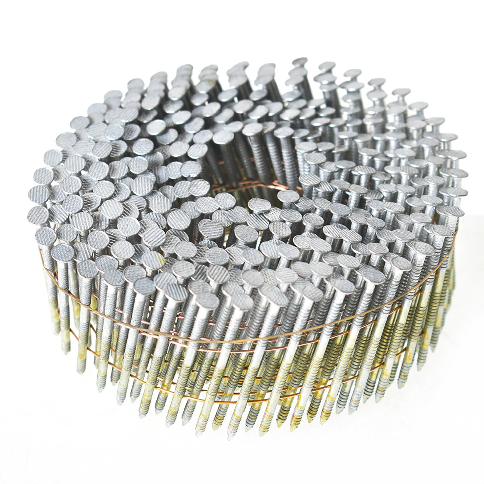 findmall 1-1/2 Inch 3600 Count Siding Nails 15-Degree Wire Collated Coil Full Round Head Hot-Dipped Galvanized Siding Nails