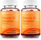 Amazon Elements - B-Complex, Supports Immune and Normal Energy Metabolism, 70-Day Supply, Vegan, Adult, Non-GMO (Previously Revly), 70 Gummies (Pack of 2)