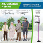HONEYBULL Walking Cane for Women & Men Foldable, Adjustable, Heavy Duty, Free Standing, All Terrain, Collapsible Walking Sticks for Seniors & Adults (Purple)