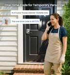 Veise Keypad Door Lock with Handle, Keyless Entry for Front Door & Bedroom, Electronic Lock with Code, Auto-Locking, Easy Installation, Passage Mode, Satin Nickel