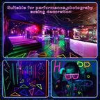 Whaline 6 Colors Neon Gaffer Cloth Tape, Fluorescent UV Blacklight Tape for UV Party (0.6 inch x 16.5 feet)