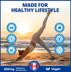 CanPrev Magnesium BisGlycinate Gentle 200mg, 240 v-Caps 240-Day Supply - Pure Elemental Magnesium Supplement, Supports Bone and Muscle Function, Gentle on Stomach, Perfect for Daily Magnesium Needs