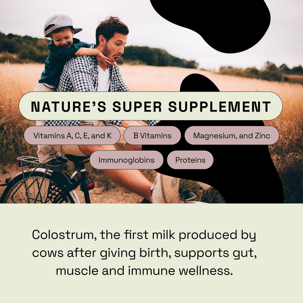 MOOVE Bovine Colostrum Powder Vanilla Bean, 2-Pack, Grass-Fed, 4.23 Ounce