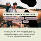 MOOVE Bovine Colostrum Powder Vanilla Bean, 2-Pack, Grass-Fed, 4.23 Ounce