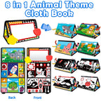 Baby Toys 0-6 Months - Tummy Time Toy Baby Mirror Infant Toys with Cloth Book - Black and White High Contrast Baby Toy for Newborn - Montessori Sensory Toy 0 2 3 4 5 6-12 Months Boy Girl Shower Gifts