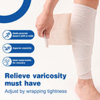 AZEN Premium 40 Pack Elastic Bandage Wrap 6 Inch, Compression Wrap Bandage for Legs, Ankle, Knee, Tummy, Body, Latex-Free, Lymphedema Wraps for Legs