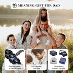 VNOX Personalized Name Dad Bracelet Giftsfor Men,Braid Leather Bracelets with 7 Custom Beads Name Bracelet for Husband Father Grandpa, Birthday Father's Day for Dad from Daughter Wife Son