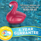 U.S. Pool Supply Flamingo Floating Spa, Hot Tub & Small Pool Chlorine and Bromine Dispenser - Holds 1" Tablets, 6 Flow Level Control Settings - Fun Pink Animal Floater, Adjustable Balanced Delivery
