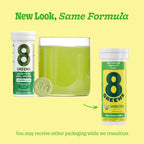 8Greens Supergreens Tablets | Super Greens Powder Superfood Tablet, Metabolism Immunity & Focus, Daily Greens Effervescent Tablets, Organic: Aloe Vera, Spirulina, Chlorella, Lemon Lime, 10 Servings