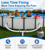 Pool Hose Connector for Leak-Proof Dual Seal and Stable Water Flow, 1.25" to 1.25" T-Joint Pool Hose Adapter for Pool Parts and Accessories Replacement, Easy No-Tool Install for Above Ground Pools