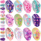 Panelee 120 Pcs Adhesive Eye Patches for Kids Girls Toddler Eye Patches Bulk Breathable Material, Light Blocking Cotton Colorful and Fun Designs Adhesive Bandages for Girls, 12 Styles