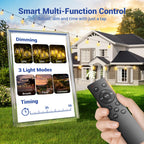 Sikitul 150FT LED Outdoor String Lights with Remote, One Continuous Strand Patio Lights with 55+2 Shatterproof S11 Bulbs, Dimmable 2700K Warm White, Timer & 3 Modes, Low Voltage for Backyard Garden