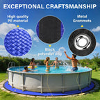 REGMICS 24FT Round Pool Liner Pad for Above Ground Pools, 165 GSM Thickened Puncture-Resistant Under Mat (25FT Actual), Heavy-Duty Underlayment with Metal Grommets