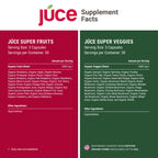 Juce Original Formula - Organic Super Fruit & Veggies Supplement - Gluten/Gelatin Free, Soy Free & Vegan- Reds & Greens Superfood Capsules- 23 Fruits & 23 Vegetables (180 Count)- By Terra Kai Organics