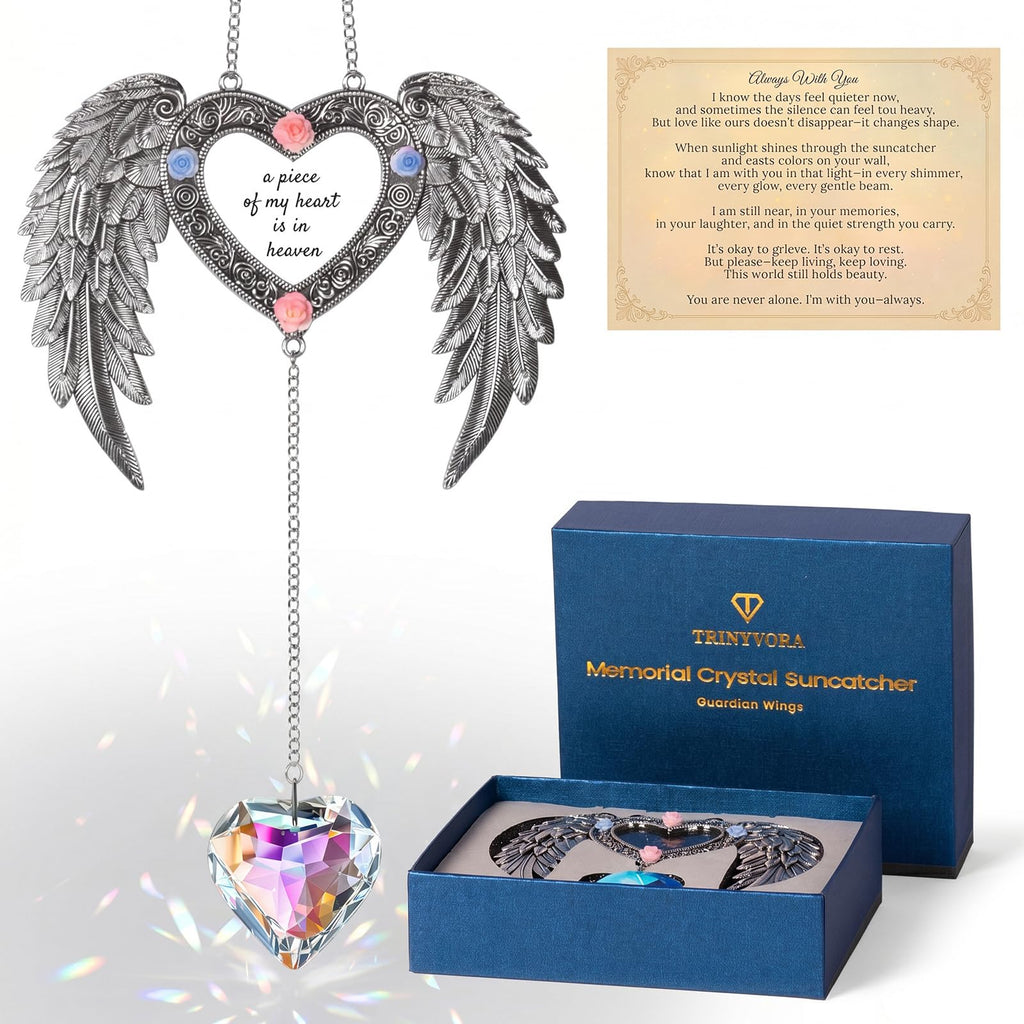 Sympathy Gift for Loss of Loved One,Angel Wing Sun Catcher,Memorial Gifts