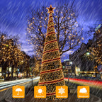 4-Pack Solar Fairy Lights Outdoor, Extra-long 288FT 800LED String Lights