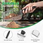 5pcs Soil Sifter Set for Gardening, Handheld Heavy-Duty Compost Shovel