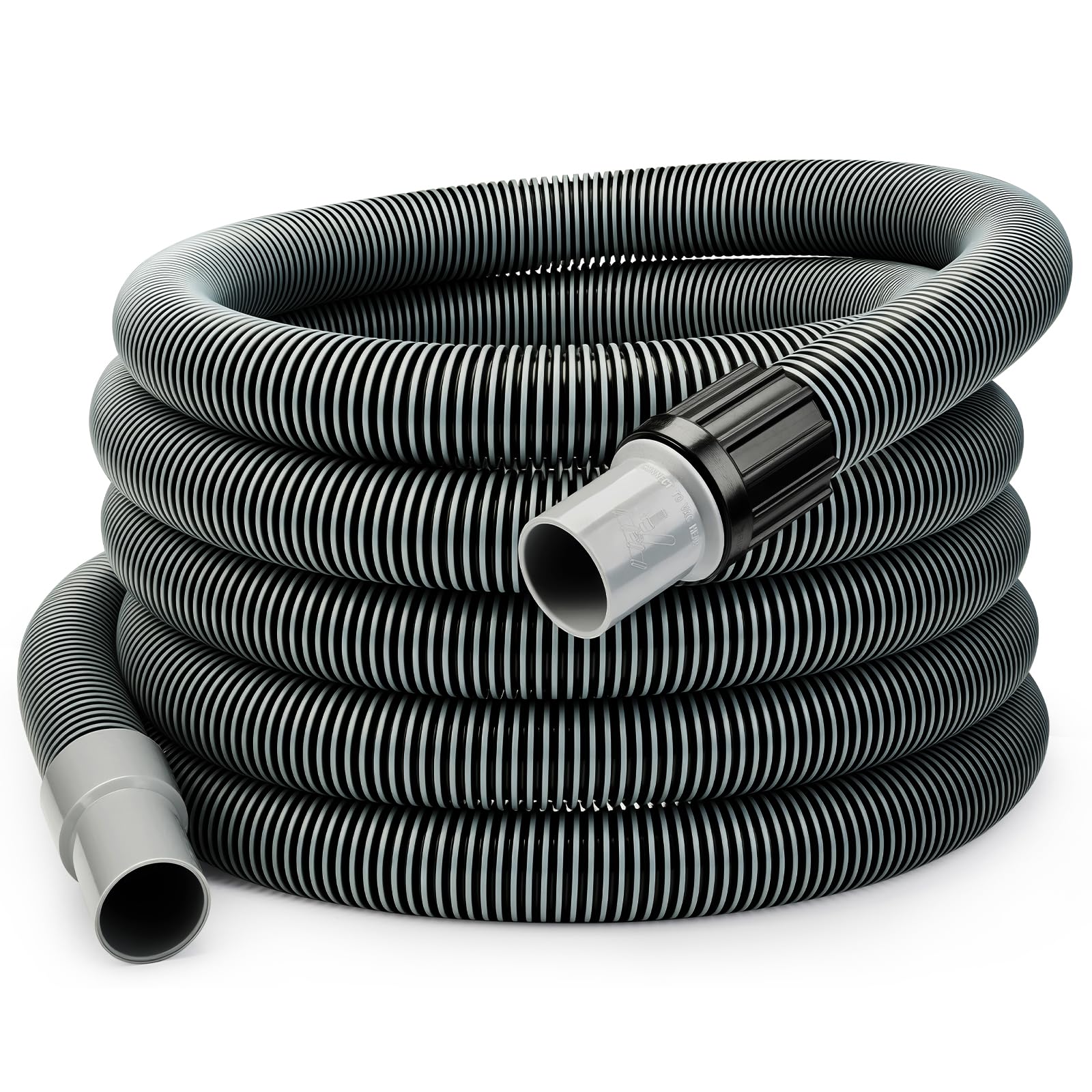 Sepetrel Manual Pool Vacuum Hose 1-1/2" x 25ft, Kink-Free Swivel Cuff Heavy Duty Spiral Wound Pool Cleaner Hose for Inground & Above Ground Pools, Skimmer,Not for Automatic Cleaners