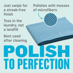 E-Cloth Glass & Polishing Cloths, Premium Microfiber Glass Cleaner, Great for Windows, Glass and Mirrors, Washable and Reusable, 100 Wash Guarantee, Alaskan Blue, 2 Pack