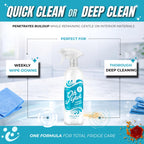 Oh Yuk Fridge Cleaner – Cleans Inside Refrigerator for Spotless, Food-Contact Safe Surfaces | Biodegradable, Vegan, Cruelty-Free | Effortlessly Lifts Sticky Messes & Dried-On Food | Spray Bottle