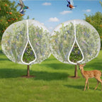Vincreem 2 Pcs Large Fruit Tree Netting 10 X 14 Ft with Zipper Drawstring
