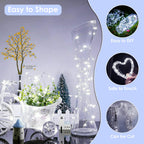 66FT 200 LED Fairy Lights Plug in, 8 Modes Twinkle Lights Cool White