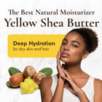 HalalEveryDay Yellow Shea Butter from Ghana, Raw Unrefined African Shea Butter for Skin & Hair, 100% Pure Natural Moisturizer for Body, Face & DIY Beauty, 24 oz