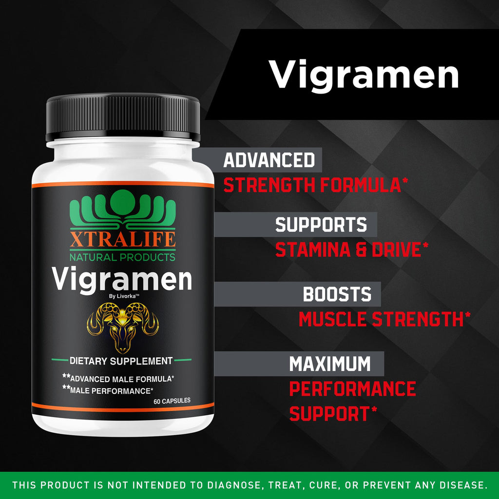LIVORKA Vigramen Pills for Men, Vigramen Pills, Official Vigramen Pills for Men Original Pills, Vigramen Capsules - All Natural Formula, Vigramen Supplement Support Pills, 60 Capsules for 1 Month
