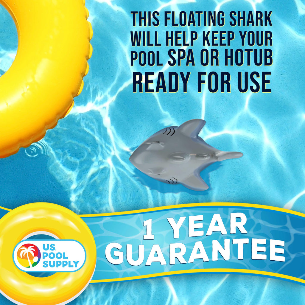 U.S. Pool Supply Open Jaws Great White Shark Floating Pool Chlorine Dispenser, Collapsible Base, Holds 3" Tablets - Scary Teeth, Fun Animal Float Floater Decoration, Adjustable Balanced Delivery, Spa