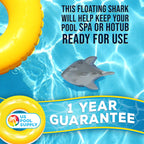 U.S. Pool Supply Open Jaws Great White Shark Floating Pool Chlorine Dispenser, Collapsible Base, Holds 3" Tablets - Scary Teeth, Fun Animal Float Floater Decoration, Adjustable Balanced Delivery, Spa