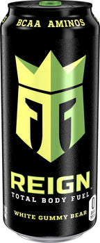 Reign Total Body Fuel, White Gummy Bear, Fitness & Performance Drink, 16 Fl Oz (Pack of 12)