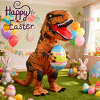 JASHKE Inflatable Dinosaur Costume Adults, Halloween Blow up T-Rex Costume